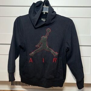 Jordan Kids Puffy Appliqué Jumpman Pullover Hooded Sweatshirt Size M 10-12